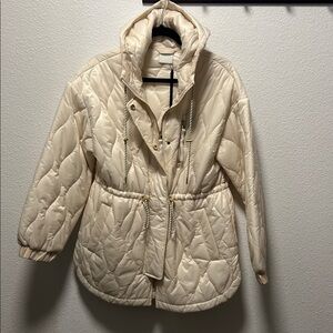Varley Off-White Quilted Jacket